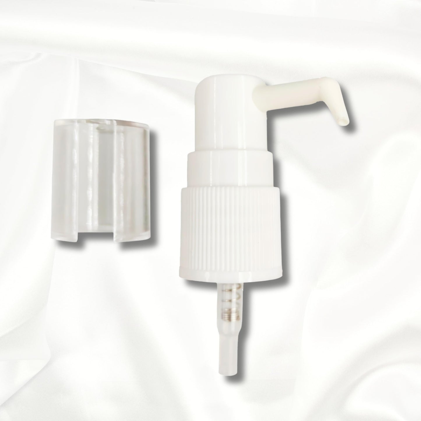 Lal Wonders White Long Nozzle Oral Pump | Fine Mist Spray Dispenser for Essential Oils, Water Based Applications | Versatile Oral Swivel Pump Top | Reuse Replacement Cap for 15ml Amber Bottles