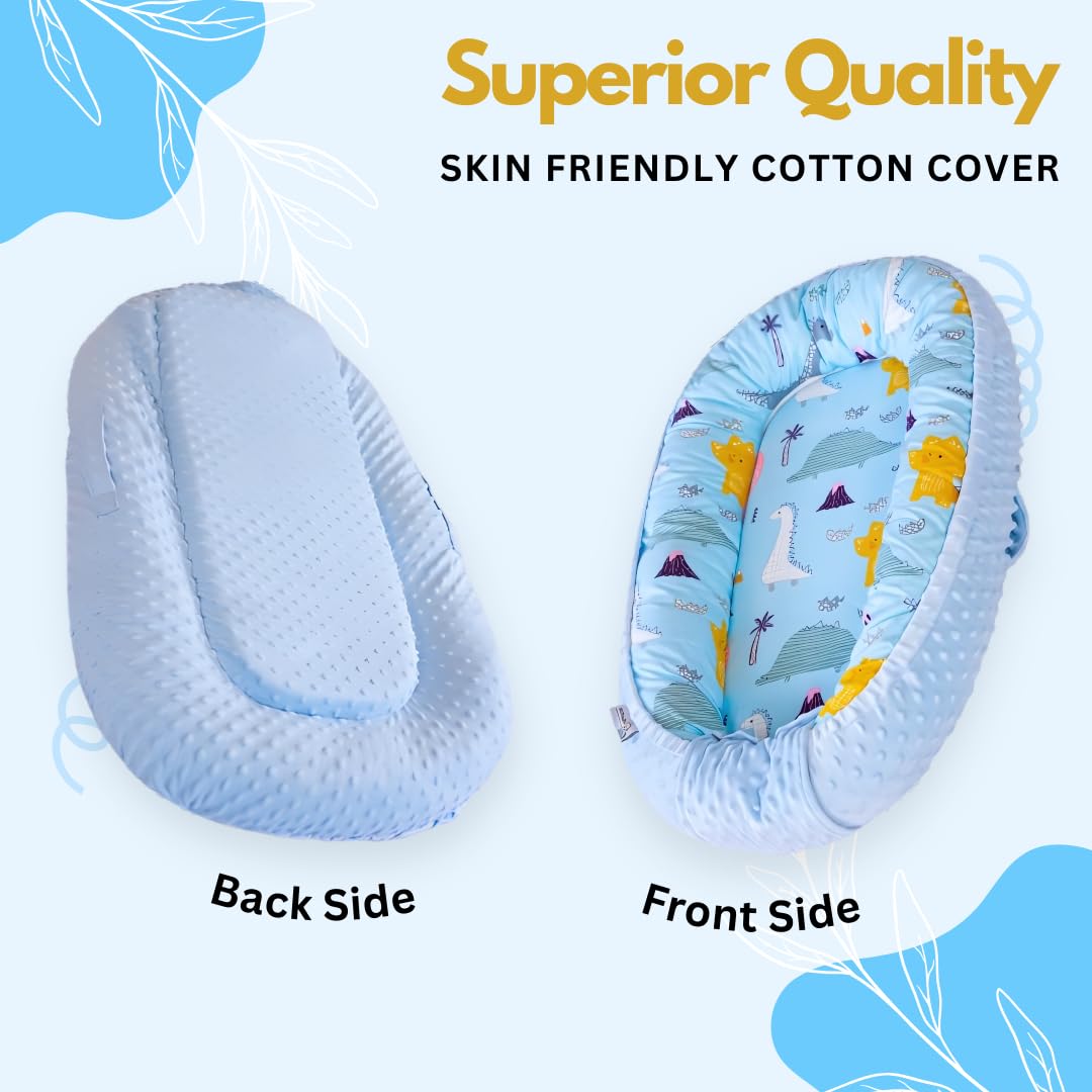 Nova Nook Baby Lounger with Toy| Sleeping Bed for Newborn| Baby Nest Sleeper| Ultra-Soft Baby Snuggle| Lounger for Co-Sleeping| Cotton Breathable Baby Nest | Newborn Lounger for 0-12 Months|