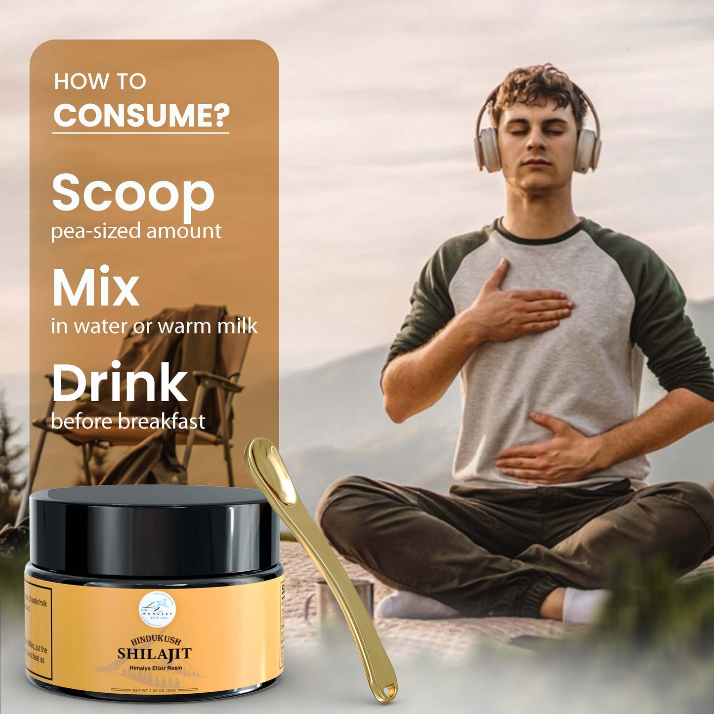 Shilajit Mineral Resin |100% Gold Grade Shilajit |Pure Supplement with Fulvic Acid & Trace Minerals for Immunity & Energy Support|30 Grams