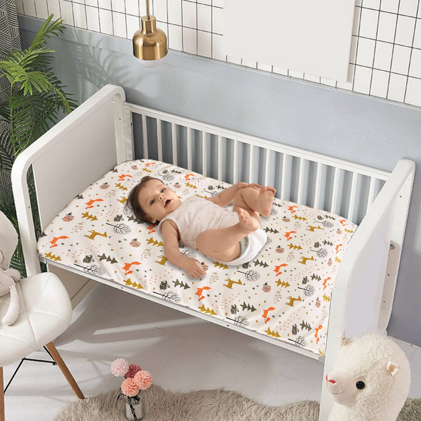 Nova Nook Pack and Play Mattress Pad with plush Toy| 38"x26"x1.5" Full Size Crib Bed Topper with Carry Bag & Hypoallergenic Cover