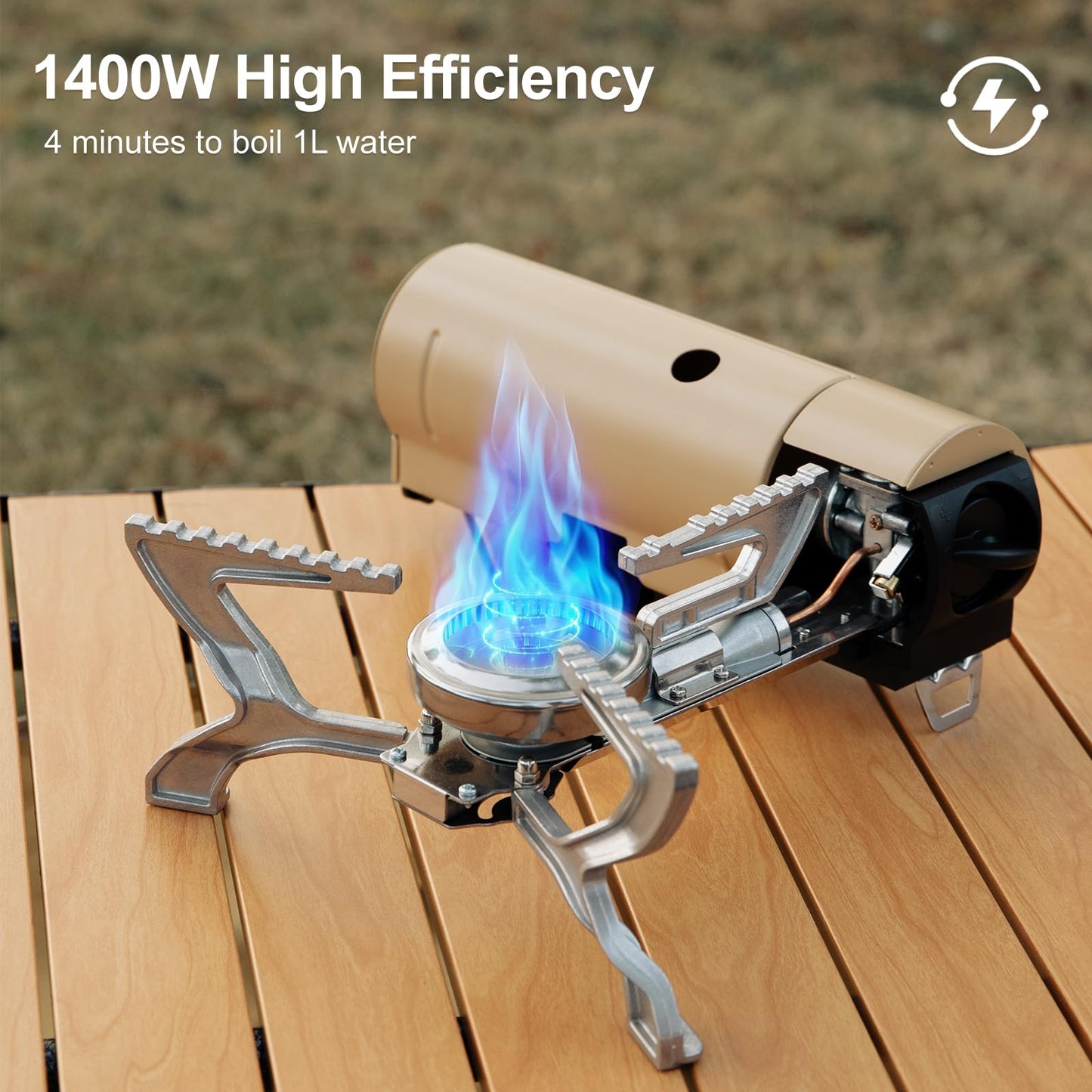 Lal Wonders Portable Camping Stove Propane 1400W Gas Stove Collapsible Backpacking Stove for Indoor Outdoor Cooking Hiking and Picnic