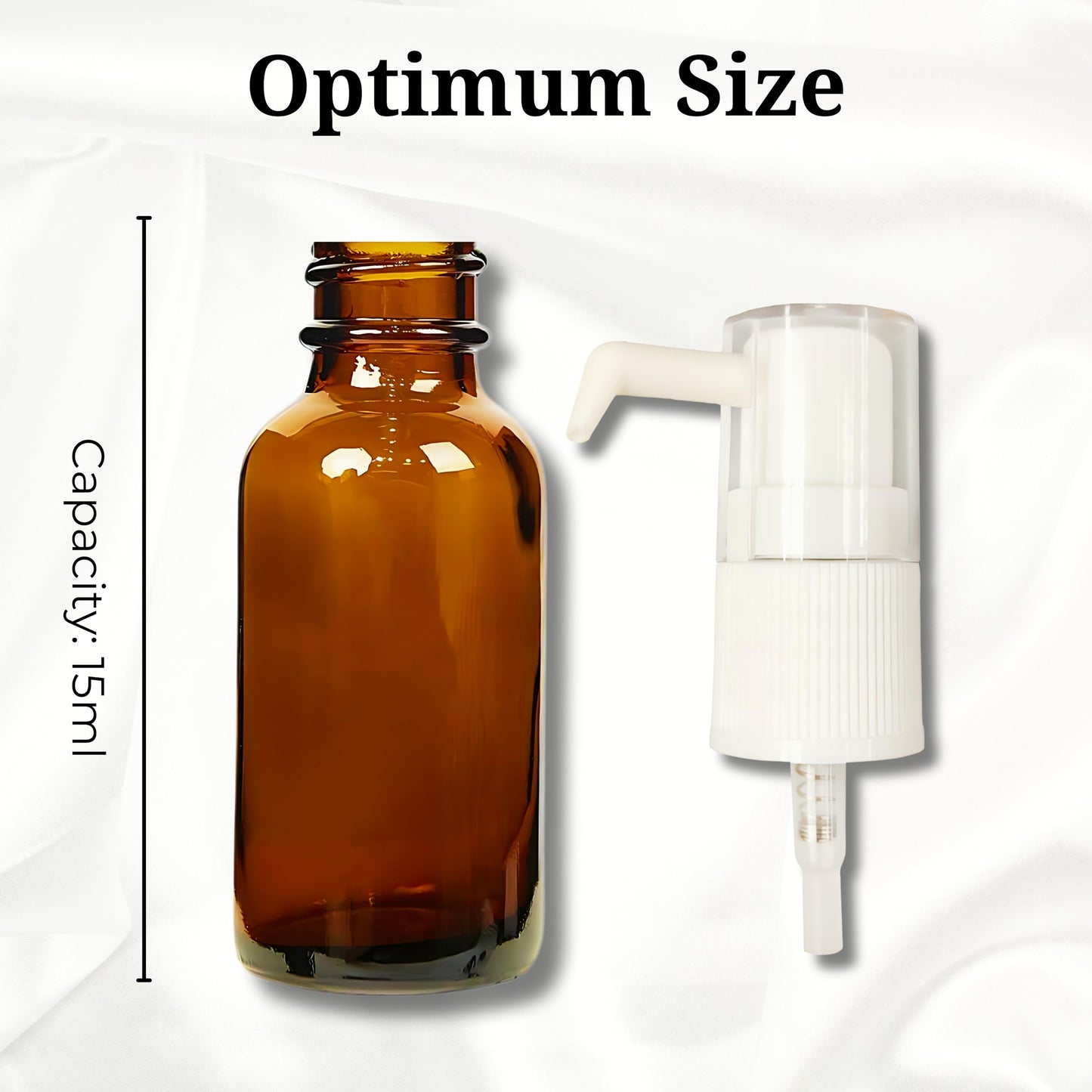 One Drop Amber Glass Empty Sprayer Bottles| White Nozzle Mist Sprayer with Cover for Oral, Nasal, & Ear|Refillable for Essential Oils, Colloidal Silver, Water Based Applications|15ml(1oz) 100-Pack