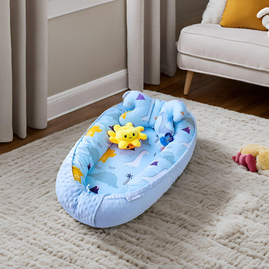 Nova Nook Baby Lounger with Toy| Sleeping Bed for Newborn| Baby Nest Sleeper| Ultra-Soft Baby Snuggle| Lounger for Co-Sleeping| Cotton Breathable Baby Nest | Newborn Lounger for 0-12 Months|