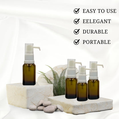 One Drop Amber Glass Empty Sprayer Bottles| White Nozzle Mist Sprayer with Cover for Oral, Nasal, & Ear|Refillable for Essential Oils, Colloidal Silver, Water Based Applications|15ml(1oz) 100-Pack