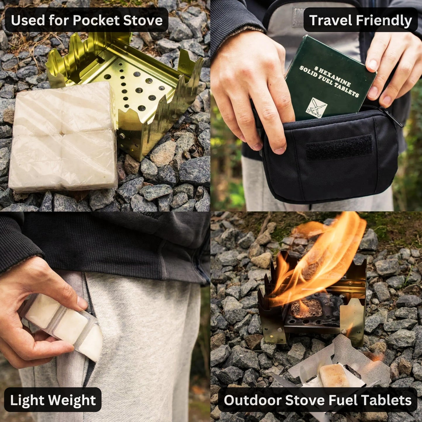 Lal Wonders Solid Fuel Tablets| Eco-Friendly Fire Starters for Fireplace, BBQ, Campfires, Grill & Wood Stove|1300-Degree Fuel Tablets |Fire Starter Cubes & Odorless Camping Accessories|8-Pack