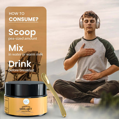 Shilajit Mineral Resin |100% Gold Grade Shilajit |Pure Supplement with Fulvic Acid & Trace Minerals for Immunity & Energy Support|30 Grams
