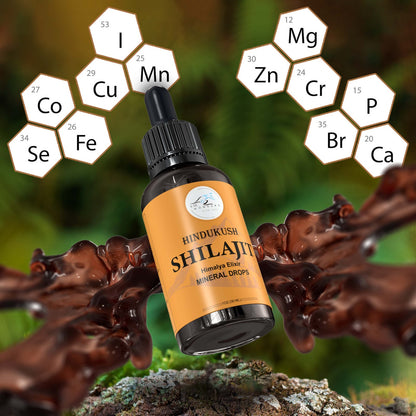 Shilajit Mineral Drops | Shilajit Supplement for Men Women with Trace Minerals | Immune Support,, Energy Boost & Wellness Drops|